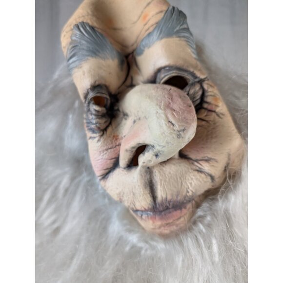 2004 Mario Chiodo Large Latex Mask ~  Wizard Old man Full Head Bald w/Hair READ - Picture 10 of 14